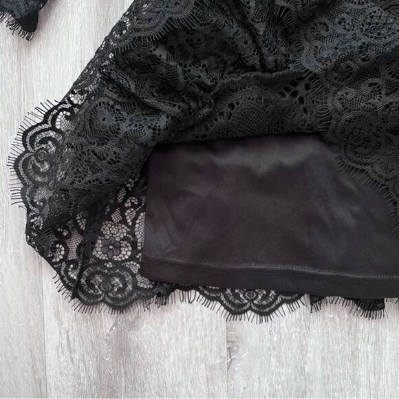 Desigual Black Lace Long Sleeve Dress - Picture 7 of 7